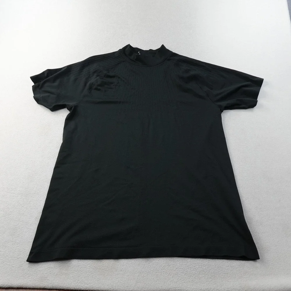 Nike x MMW NRG Mock Neck Shirt Mens Large Black Short Sleeve Performance DD9436